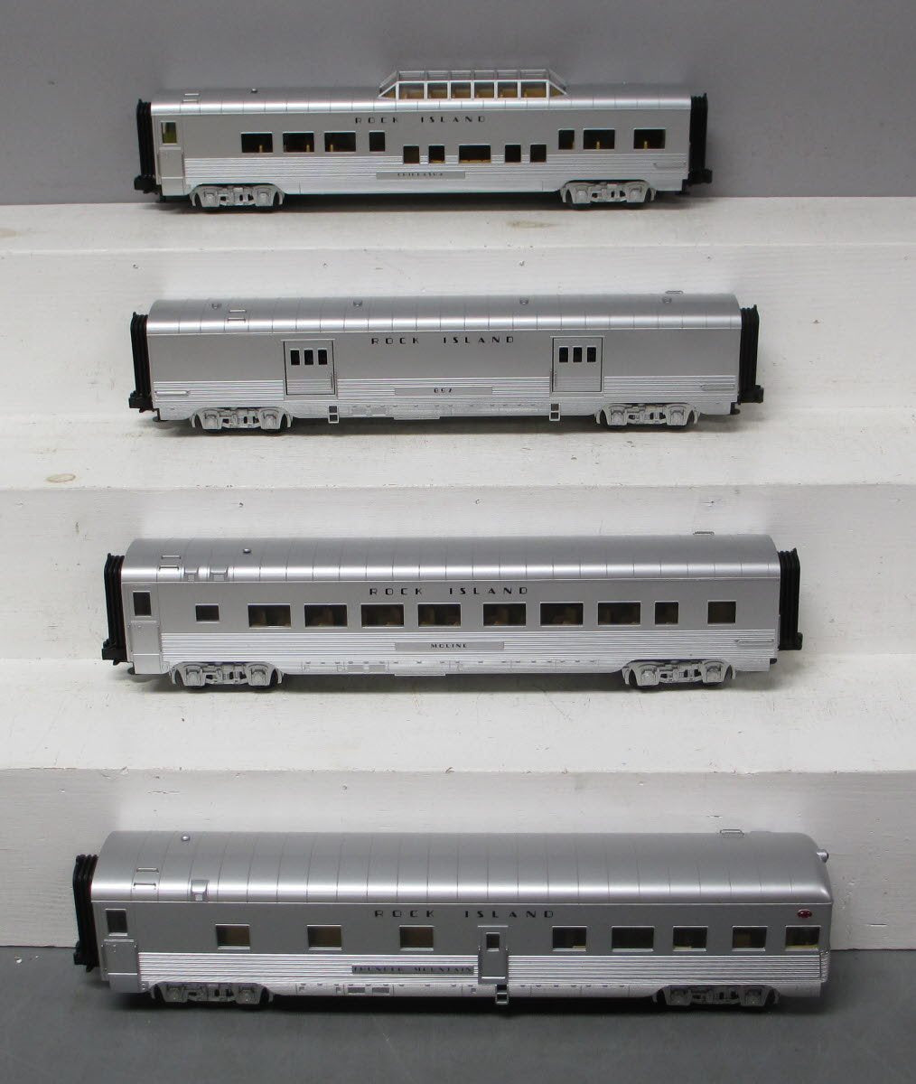 MTH 30-6754 O Rock Island 60' Streamlined ABS Passenger Car Set (Set of 4) EX/Box