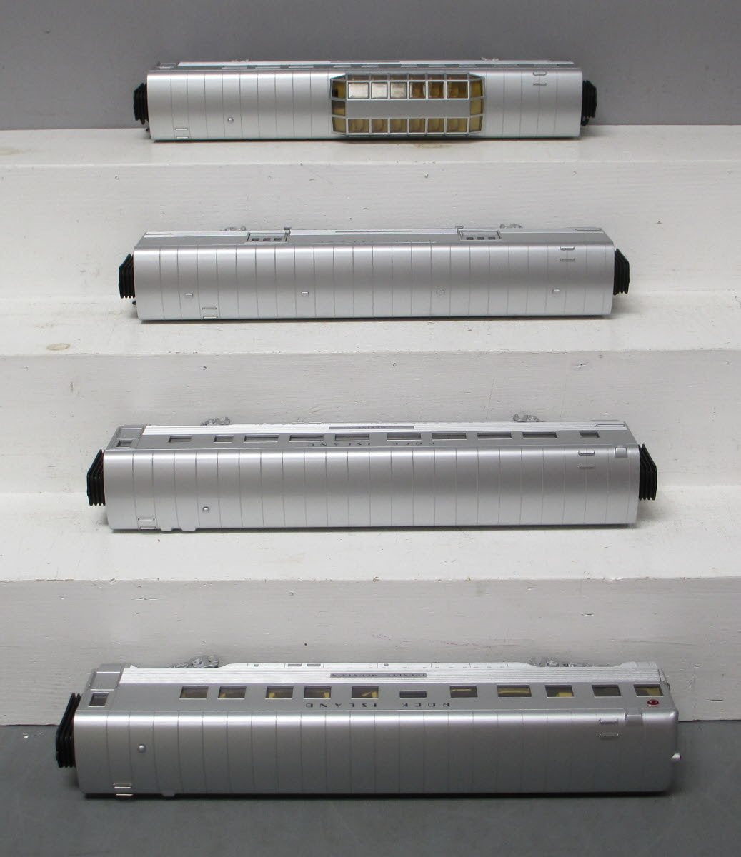 MTH 30-6754 O Rock Island 60' Streamlined ABS Passenger Car Set (Set of 4) EX/Box