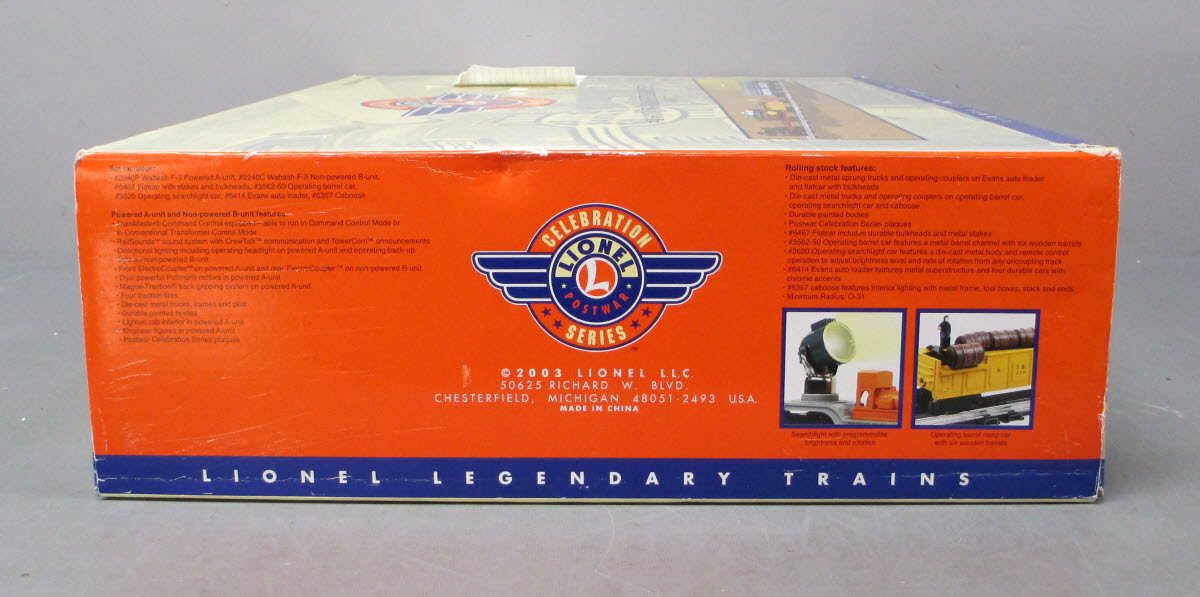 Lionel 6-31711 O Gauge  PWC Wabash Diesel Freight Train Set #1563W