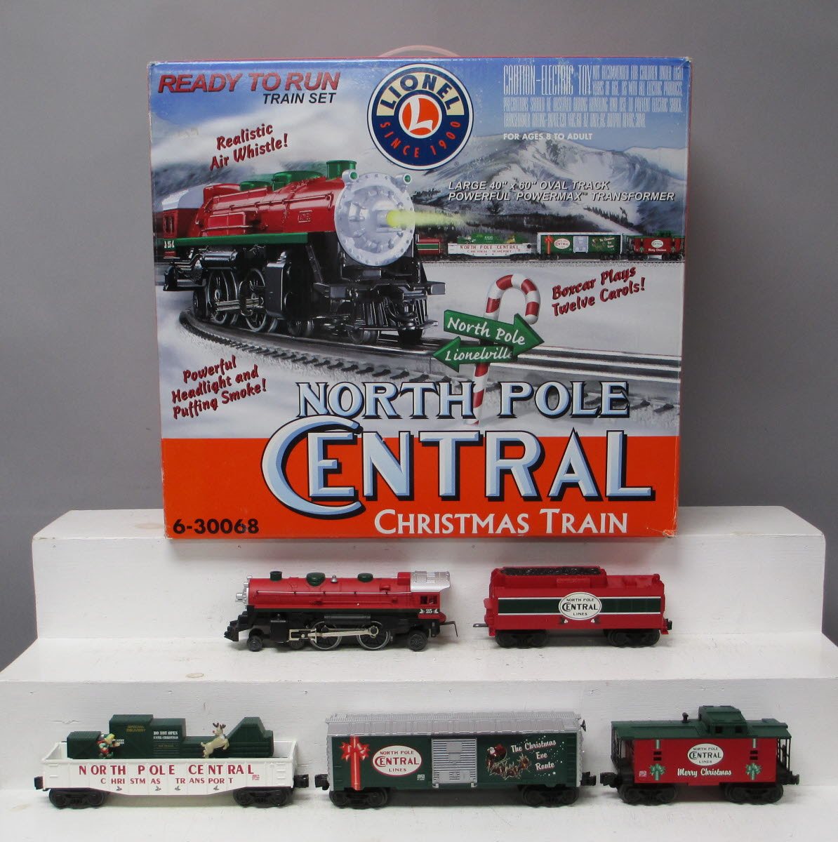 Lionel 6-30068 O North Pole Central Steam Train Set LN/Box