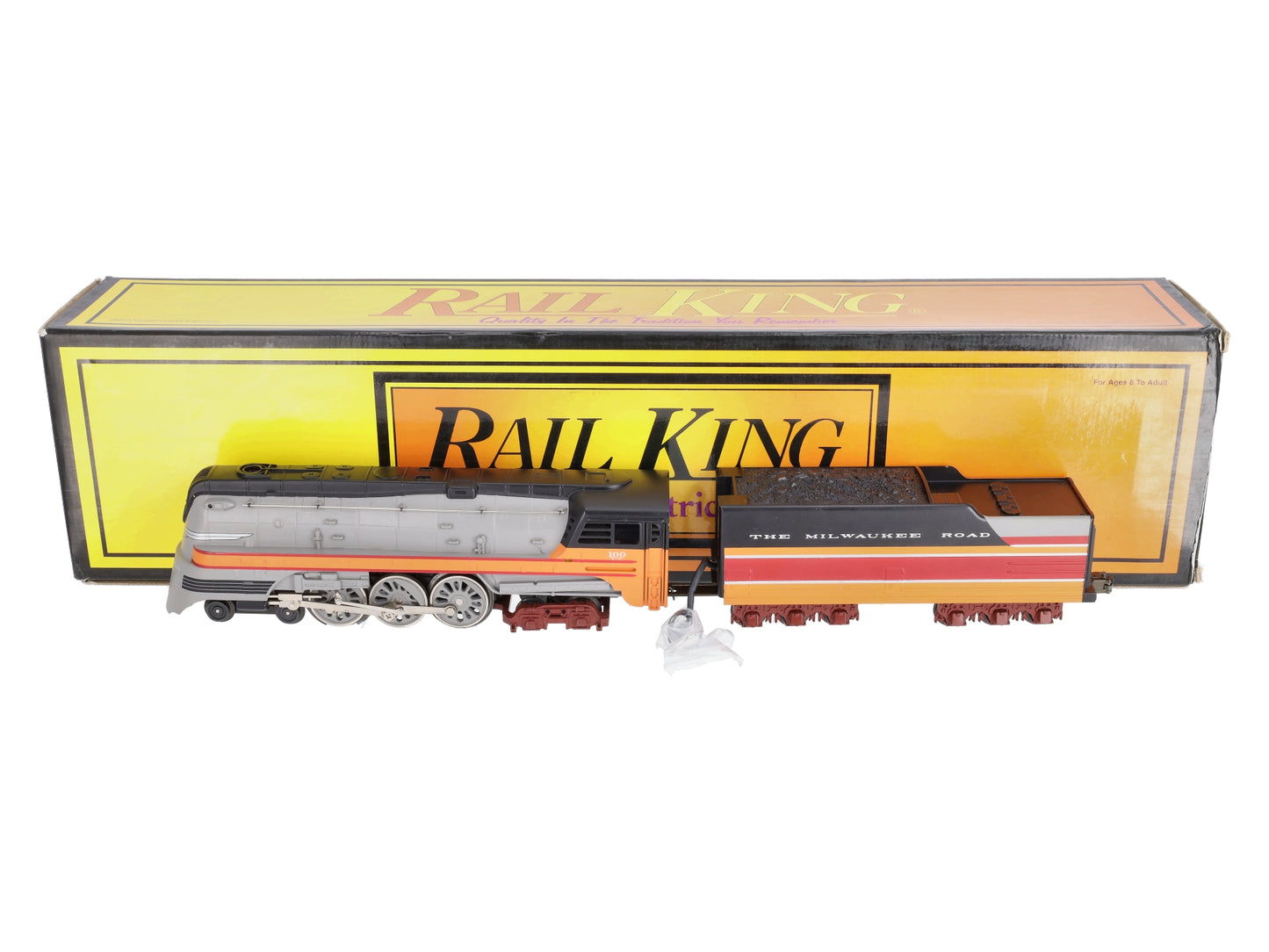 MTH 30-1127-1 O Gauge MILW 4-6-4 Hiawatha Steam Loco & Tender w/PS1 #100 LN/Box