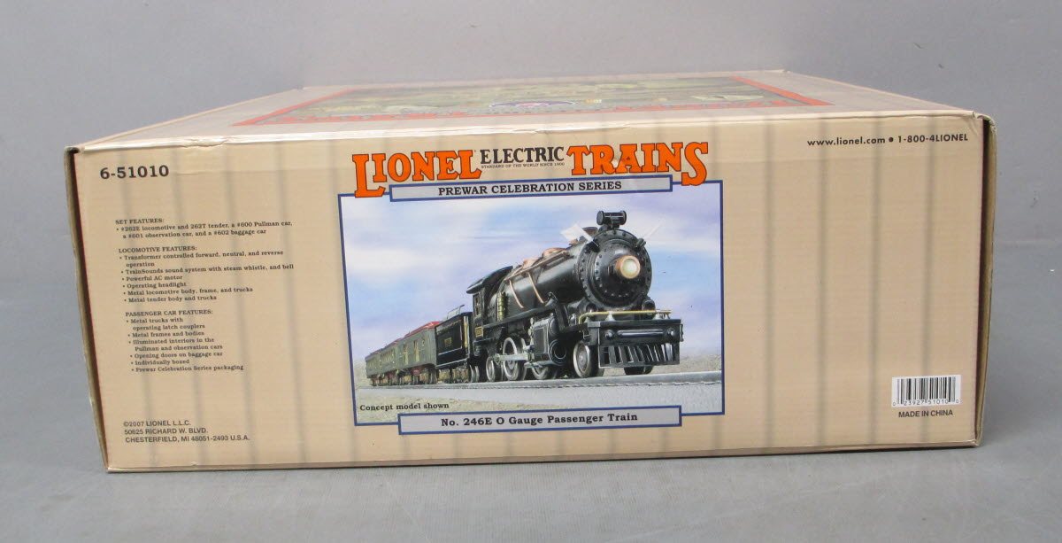 Lionel 6-51010 O Gauge 246E Steam Passenger Train Set LN/Box