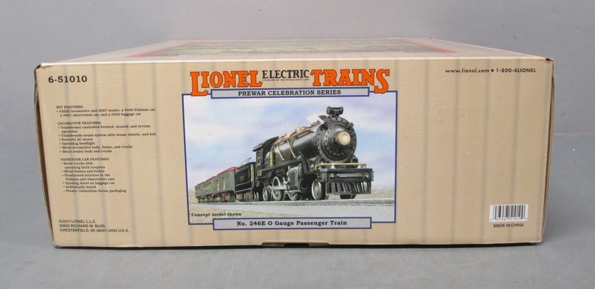 Lionel 6-51010 O Gauge 246E Steam Passenger Train Set LN/Box
