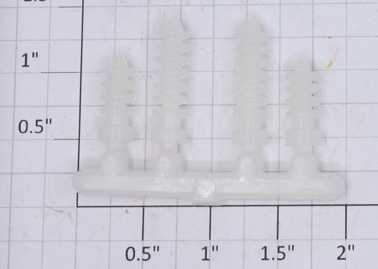 Lionel 2461-14 O Gauge Clear Snap-In Transformer Insulators / 2 Long, 2 Short