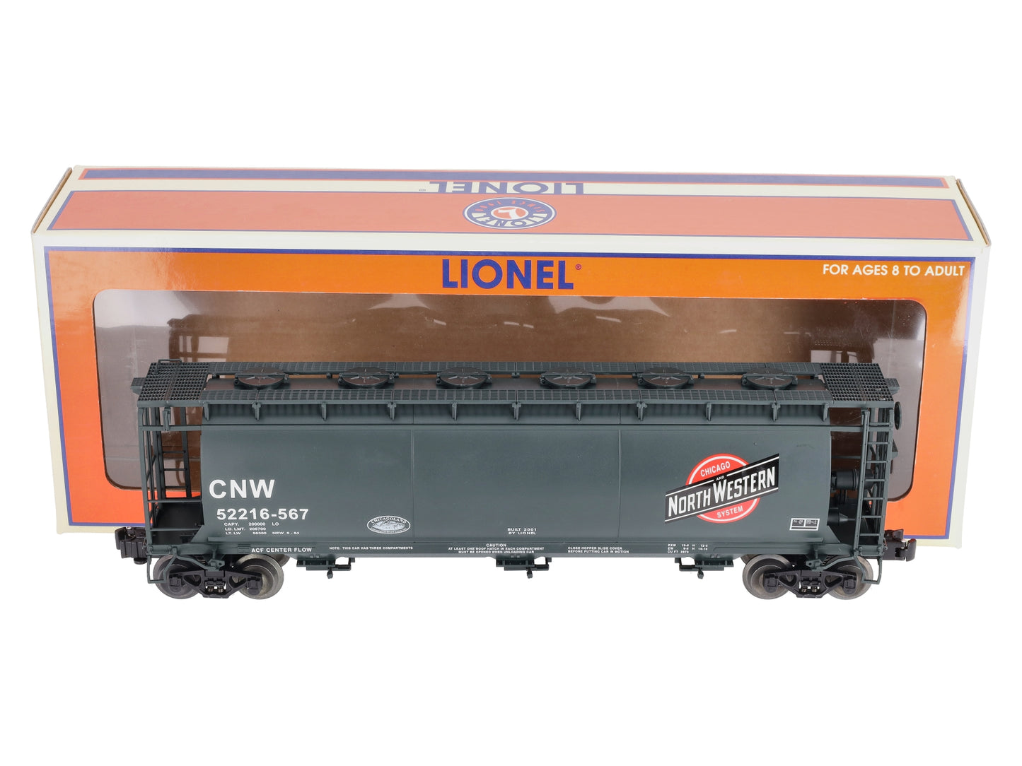 Lionel 6-52216 O Gauge CLRC Chicago & North Western Cylindrical Green Hopper NIB