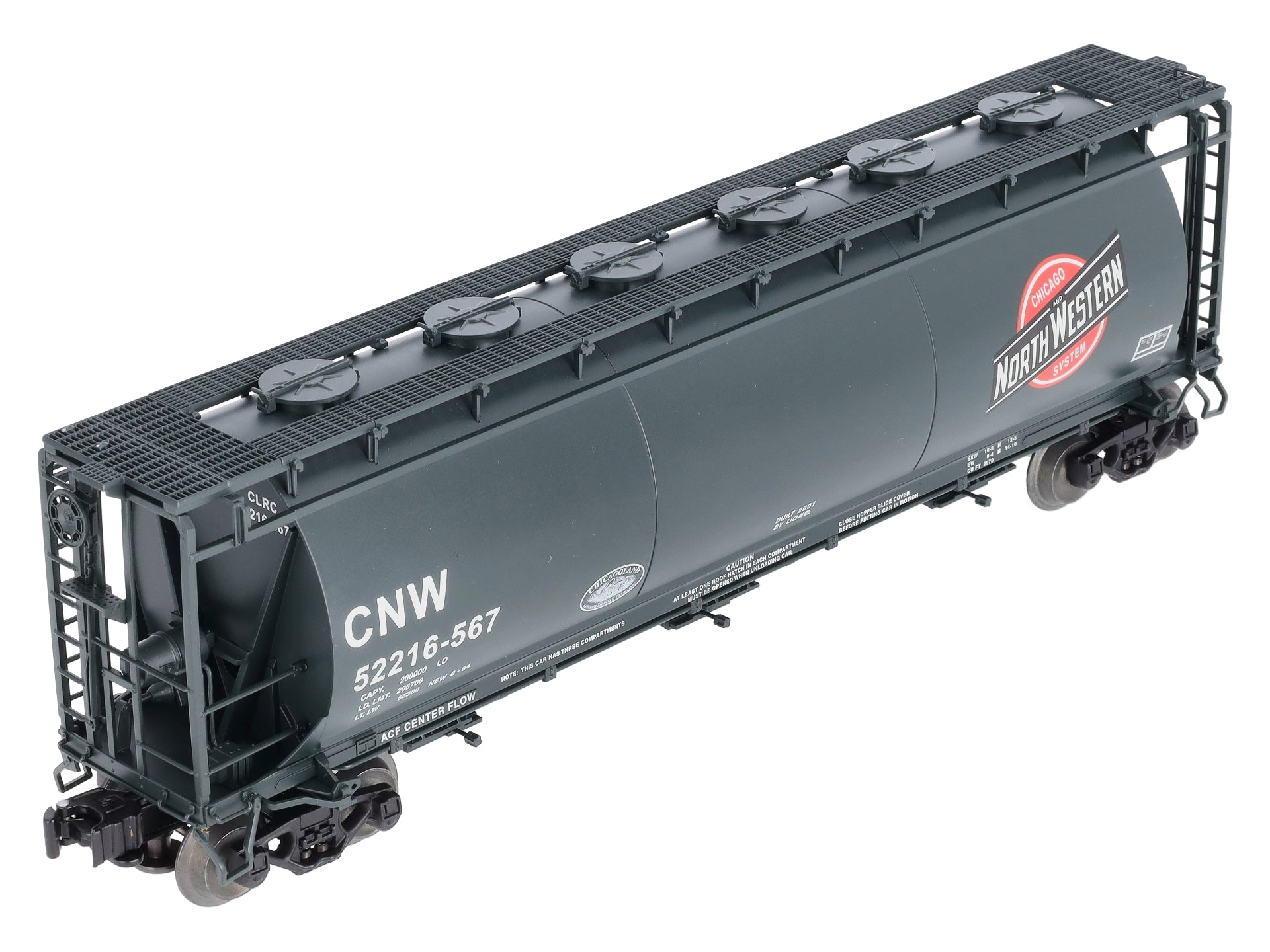 Lionel 6-52216 O Gauge CLRC Chicago & North Western Cylindrical Green Hopper NIB