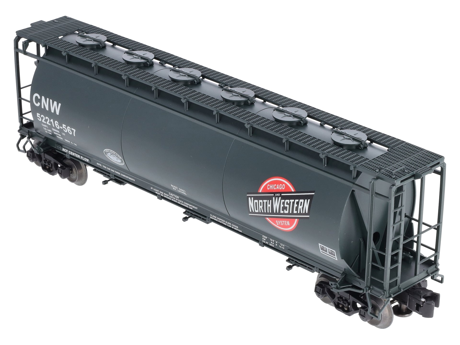 Lionel 6-52216 O Gauge CLRC Chicago & North Western Cylindrical Green Hopper NIB