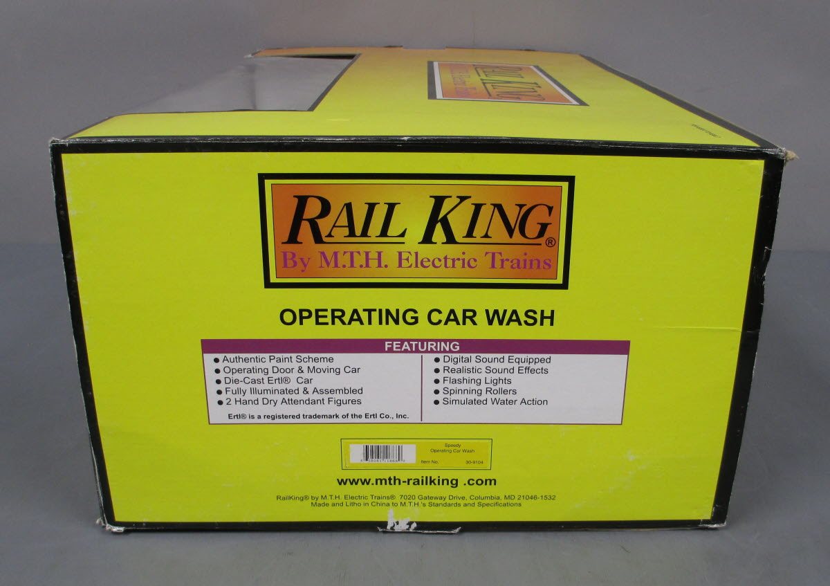 MTH 30-9104 O Scale Speedy Operating Animated Car Wash LN/Box