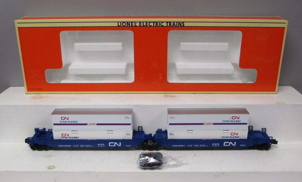 Lionel 6-16912 O Gauge Canadian National Maxi-Stack Intermodal Cars (Set of 2) NIB