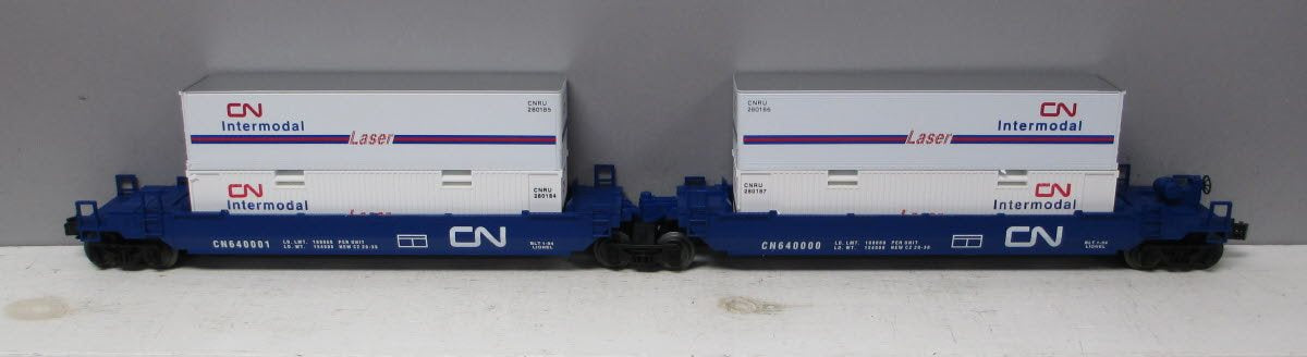 Lionel 6-16912 O Gauge Canadian National Maxi-Stack Intermodal Cars (Set of 2) NIB