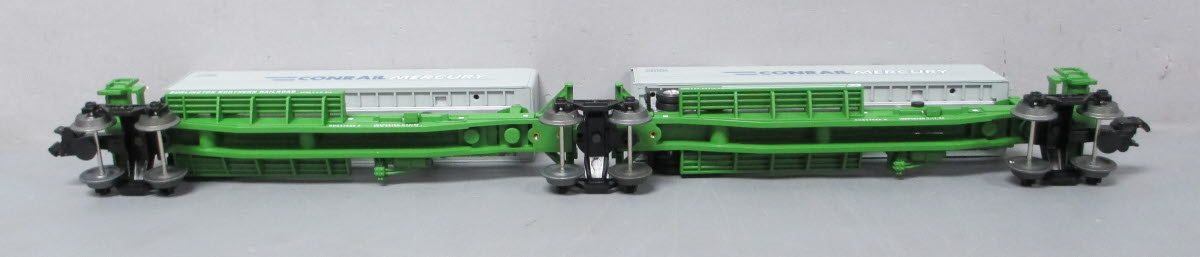 Lionel 6-52041 O Gauge LOTS 1994 Burlington Northern TTUX Flat Car with Trailers EX/Box