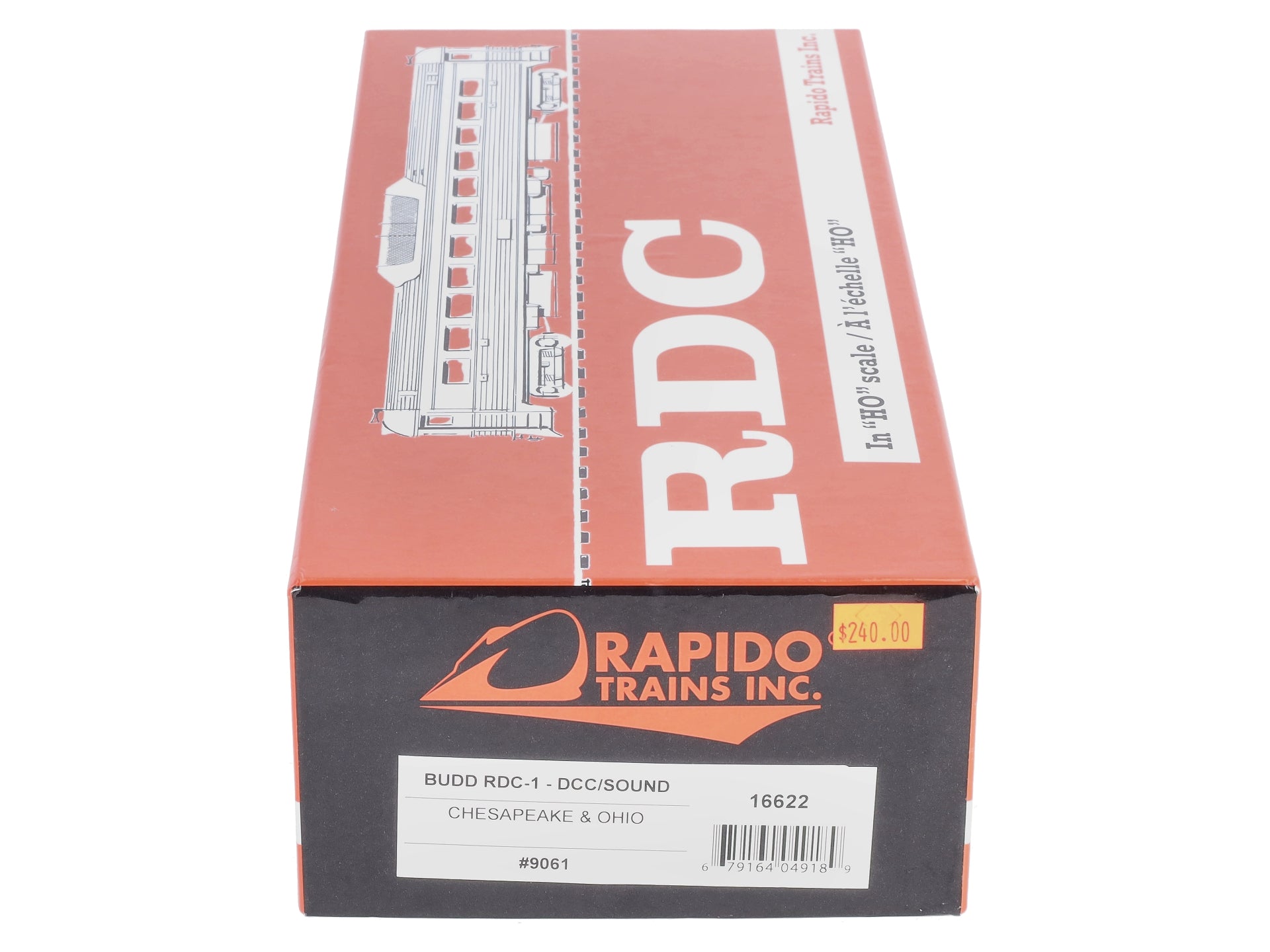 Rapido 16622 HO Chesapeake & Ohio Ph1b Budd RDC-1 with Sound #9061