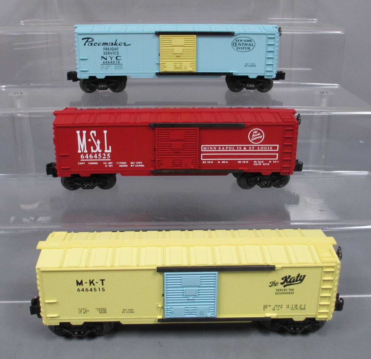 Lionel 6-29267 O Gauge 6464 Series VIII Boxcars (Set of 3) MT/Box