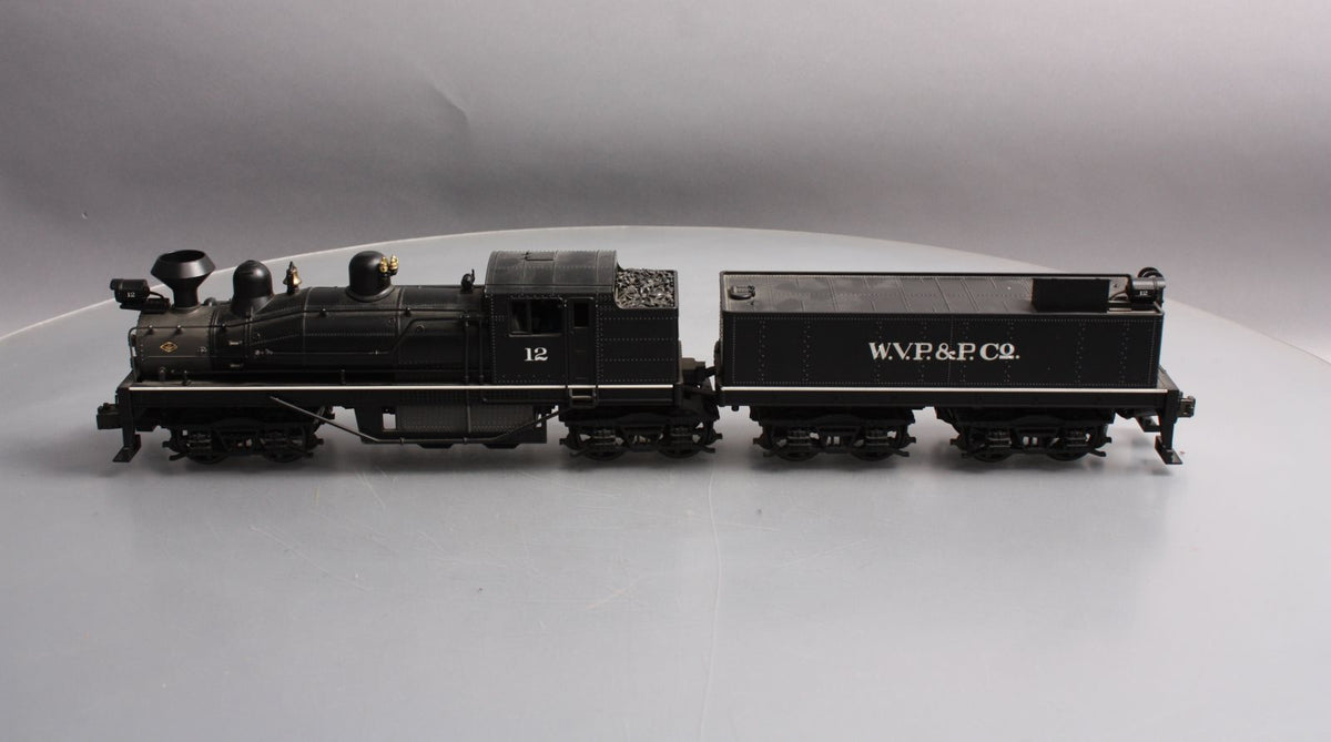 MTH 20-3023-1 O Gauge W.V.P&P Shay Steam Locomotive & Tender #12 w/PS1 EX/Box
