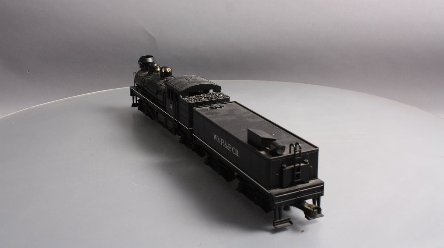 MTH 20-3023-1 O Gauge W.V.P&P Shay Steam Locomotive & Tender w/PS1 #12 EX/Box