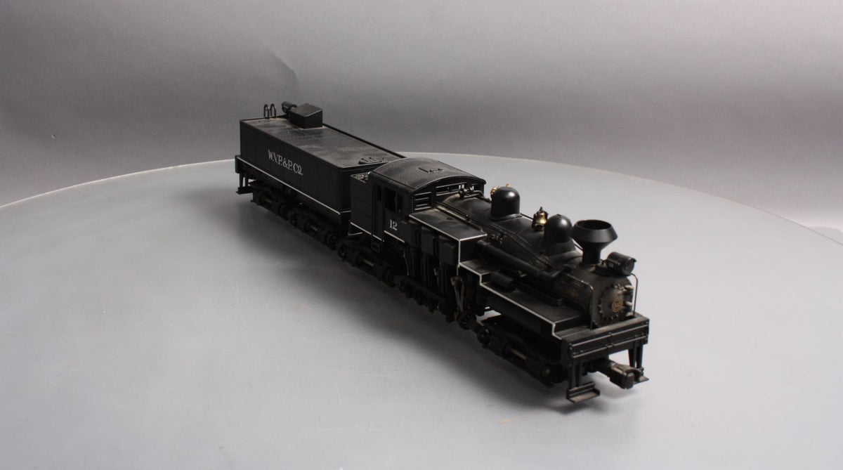 MTH 20-3023-1 O Gauge W.V.P&P Shay Steam Locomotive & Tender #12 w/PS1 EX/Box