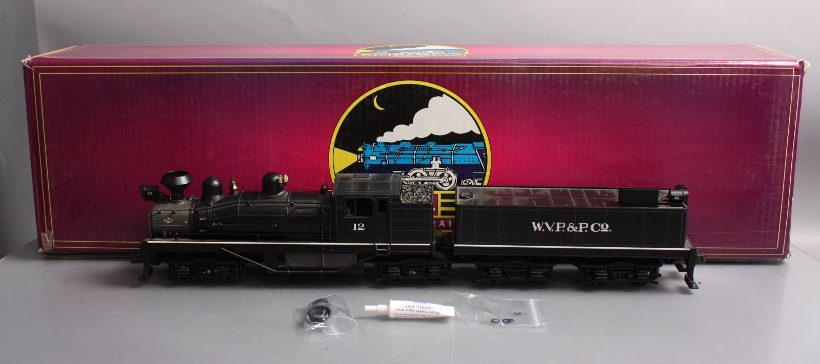 MTH 20-3023-1 O Gauge W.V.P&P Shay Steam Locomotive & Tender #12 w/PS1 LN/Box
