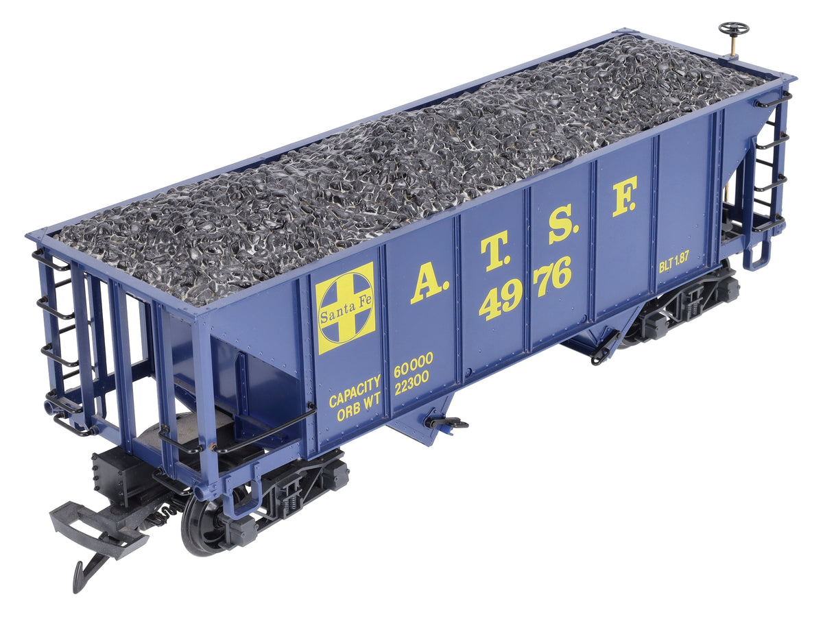 LGB 4076-D02 G Scale ATSF 2-Bay Hopper #4976 (Plastic Wheels) EX
