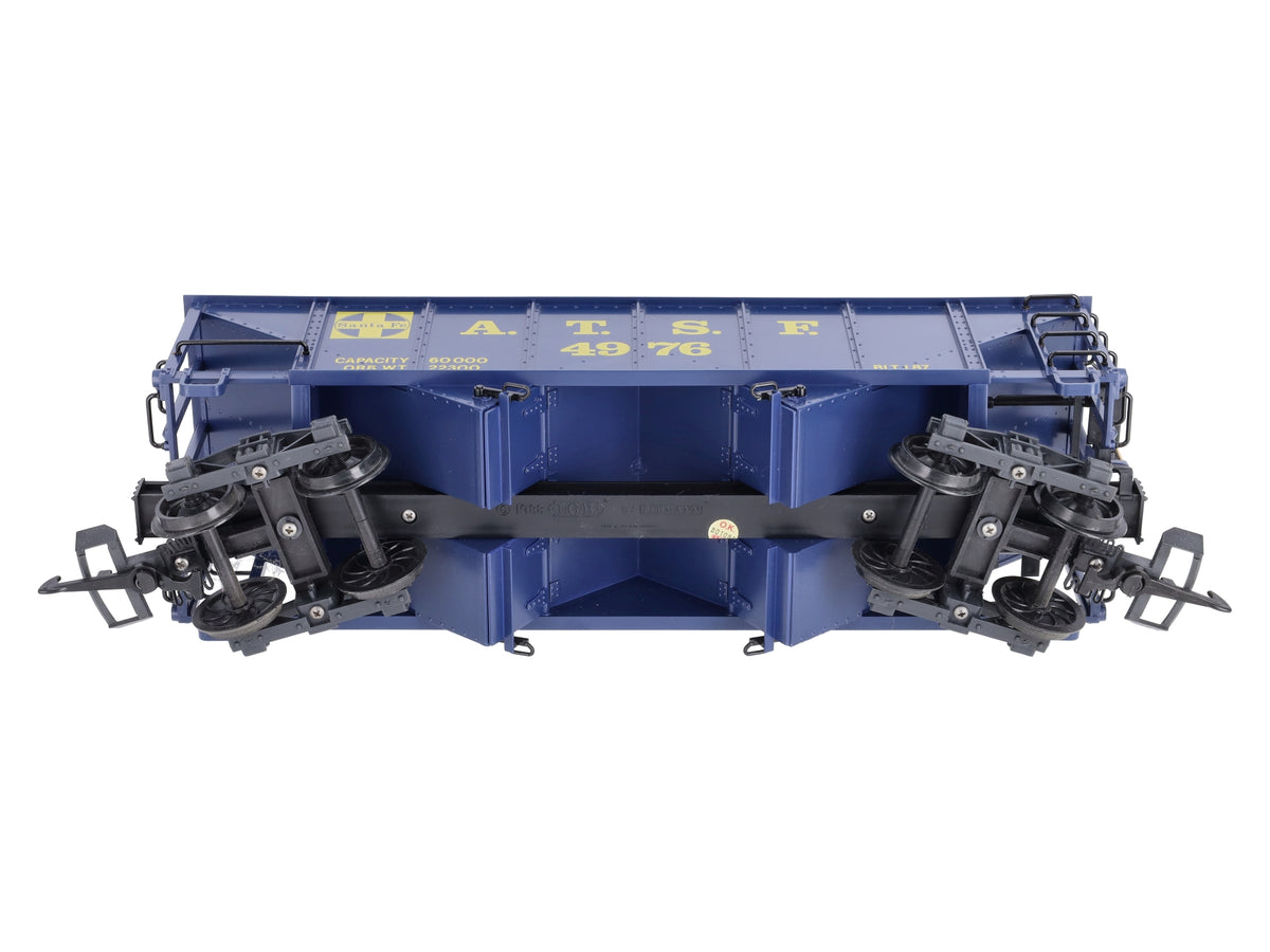 LGB 4076-D02 G Scale ATSF 2-Bay Hopper #4976 (Plastic Wheels) EX