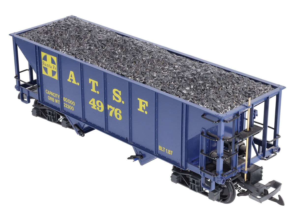 LGB 4076-D02 G Scale ATSF 2-Bay Hopper #4976 (Plastic Wheels) EX