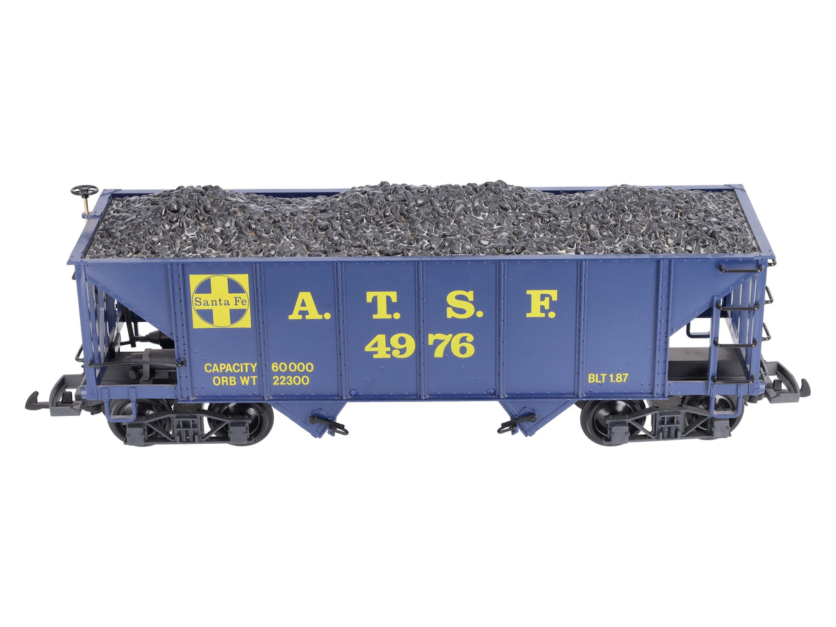 LGB 4076-D02 G Scale ATSF 2-Bay Hopper #4976 (Plastic Wheels) EX