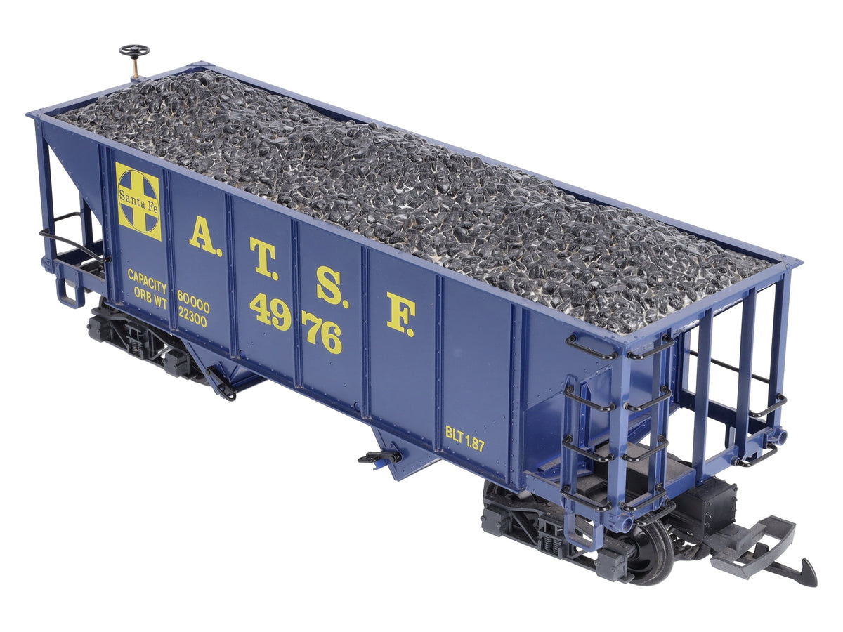 LGB 4076-D02 G Scale ATSF 2-Bay Hopper #4976 (Plastic Wheels) EX