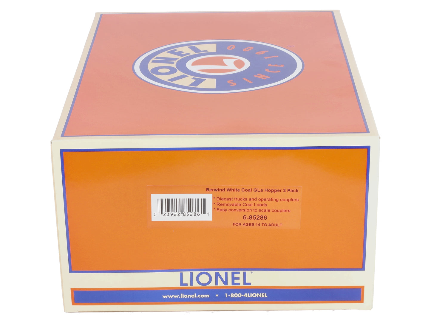 Lionel 6-85286 O Gauge Berwind White Coal GLa 2-Bay Hopper (Set of 3) LN/Box