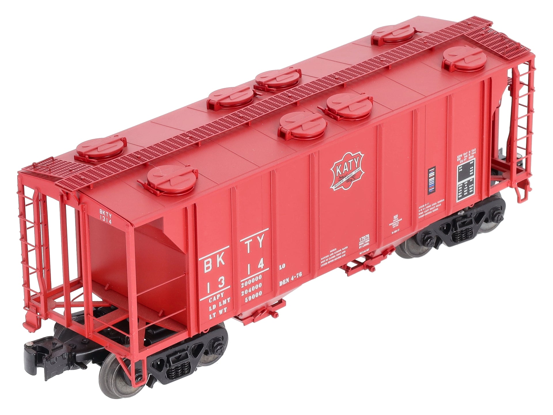 Lionel 6-17076 O Gauge Missouri-Kansas-Texas PS-2 2-Bay Hopper Car #1314 LN/Box