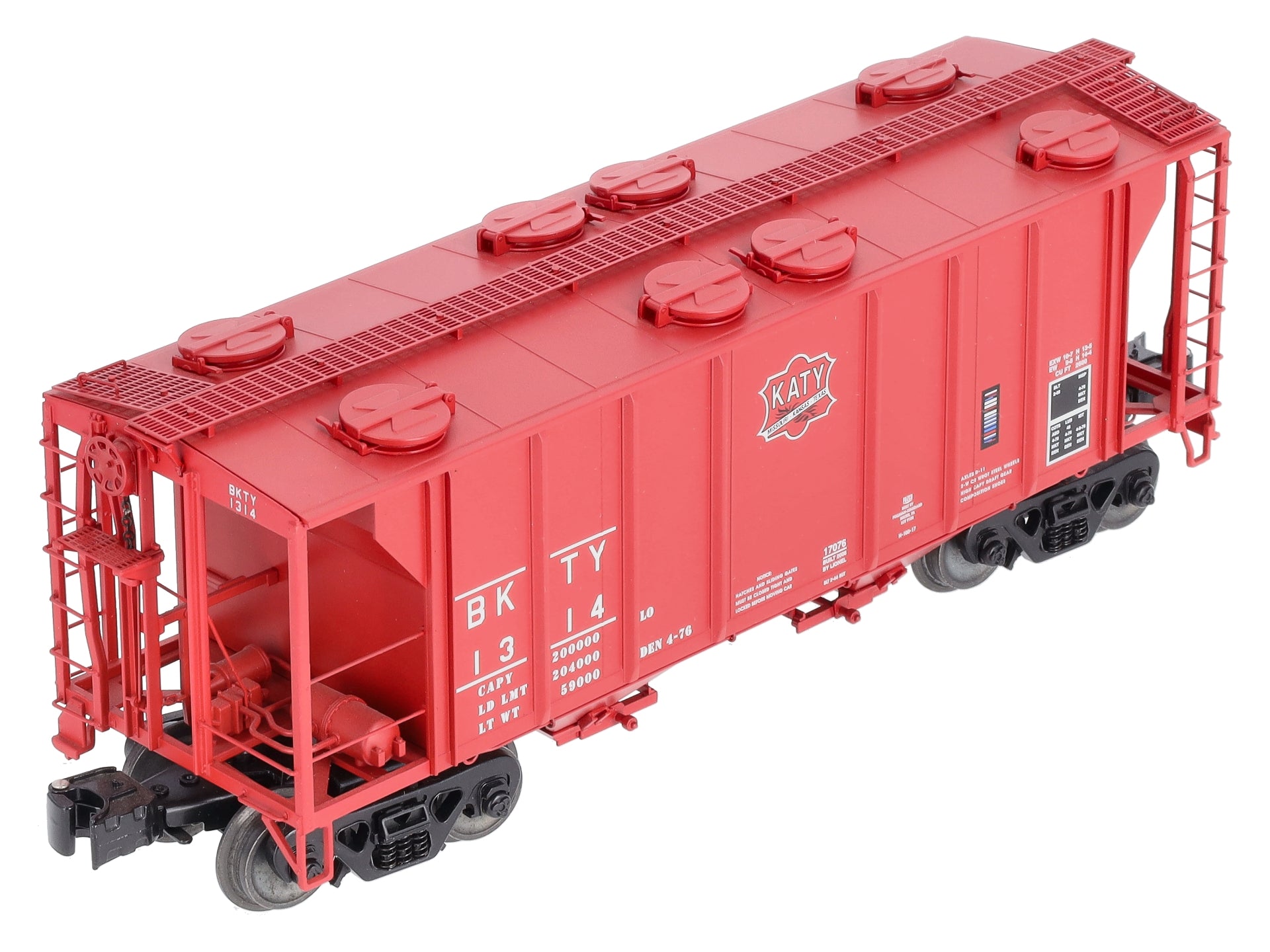 Lionel 6-17076 O Gauge Missouri-Kansas-Texas PS-2 2-Bay Hopper Car #1314 LN/Box