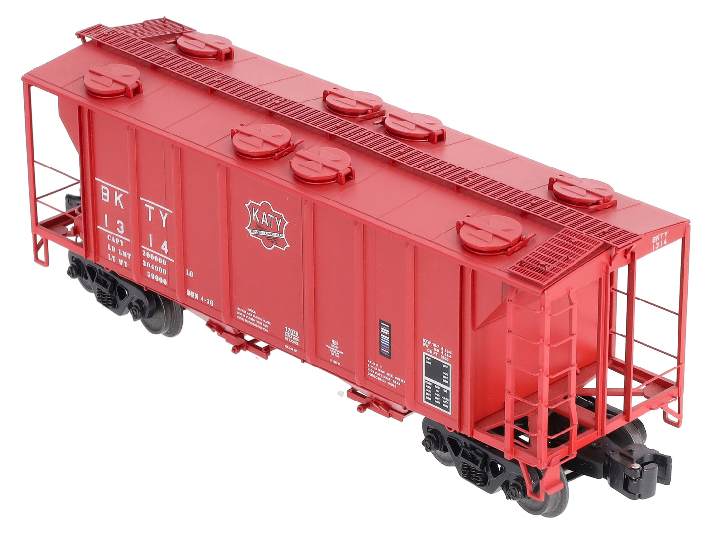 Lionel 6-17076 O Gauge Missouri-Kansas-Texas PS-2 2-Bay Hopper Car #1314 LN/Box