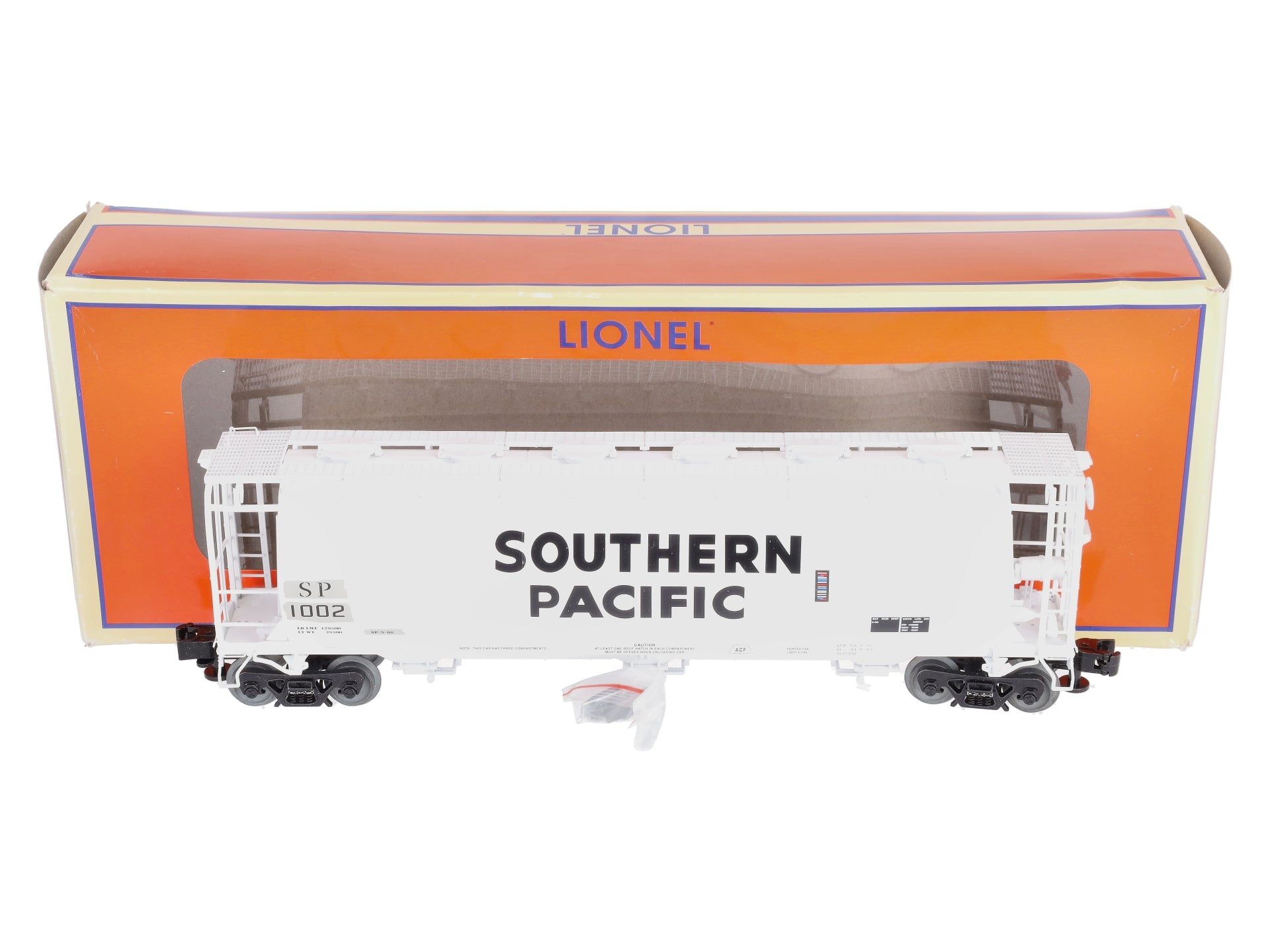 Lionel 6-84926 O Southern Pacific Cylindrical Covered Hopper #1002
