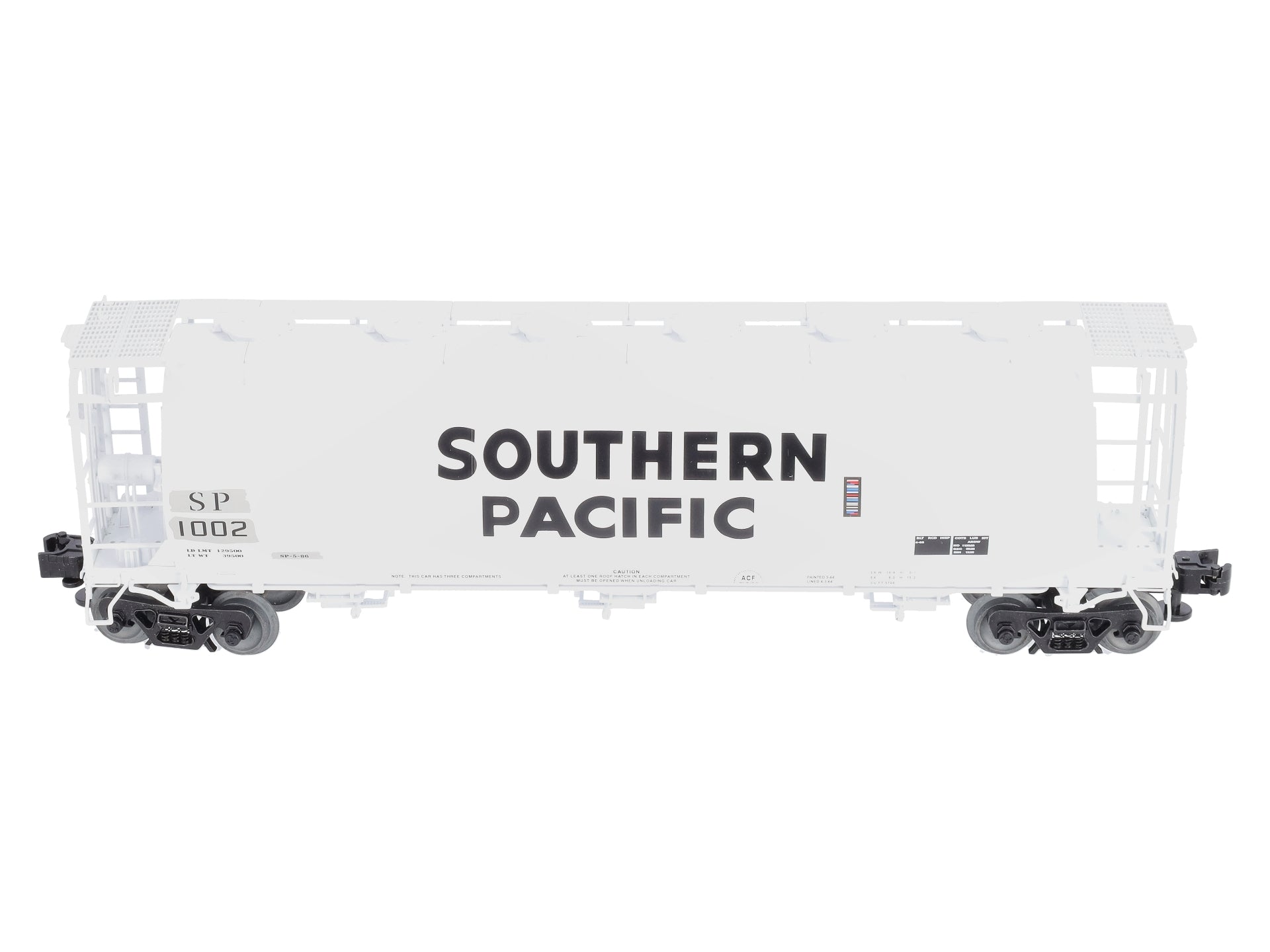 Lionel 6-84926 O Southern Pacific Cylindrical Covered Hopper #1002