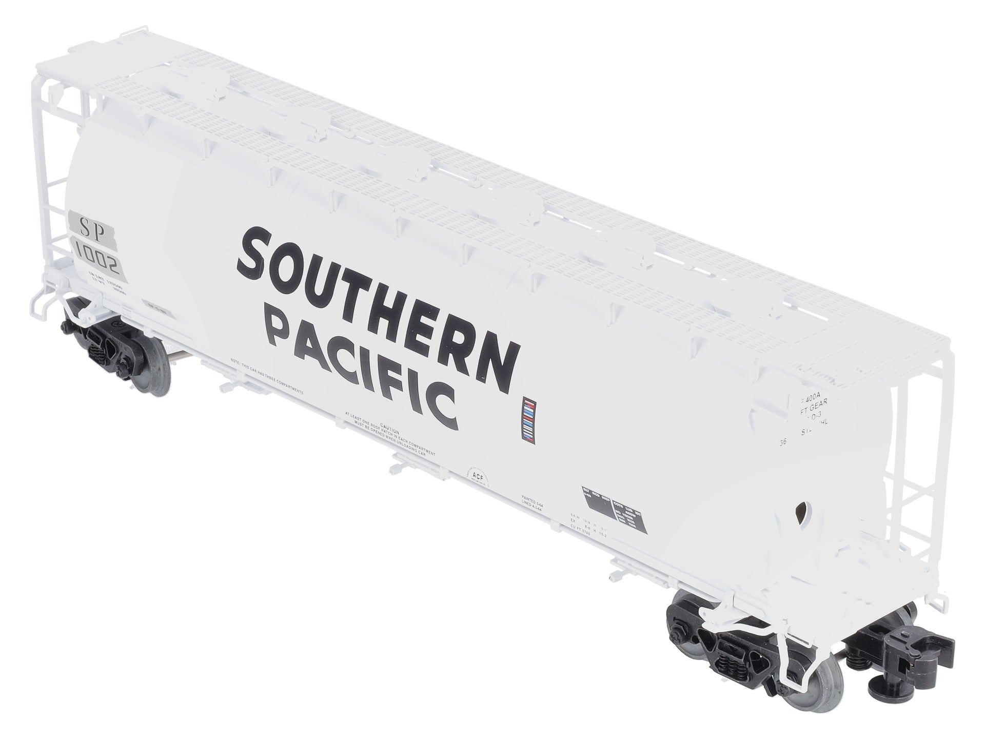 Lionel 6-84926 O Southern Pacific Cylindrical Covered Hopper #1002
