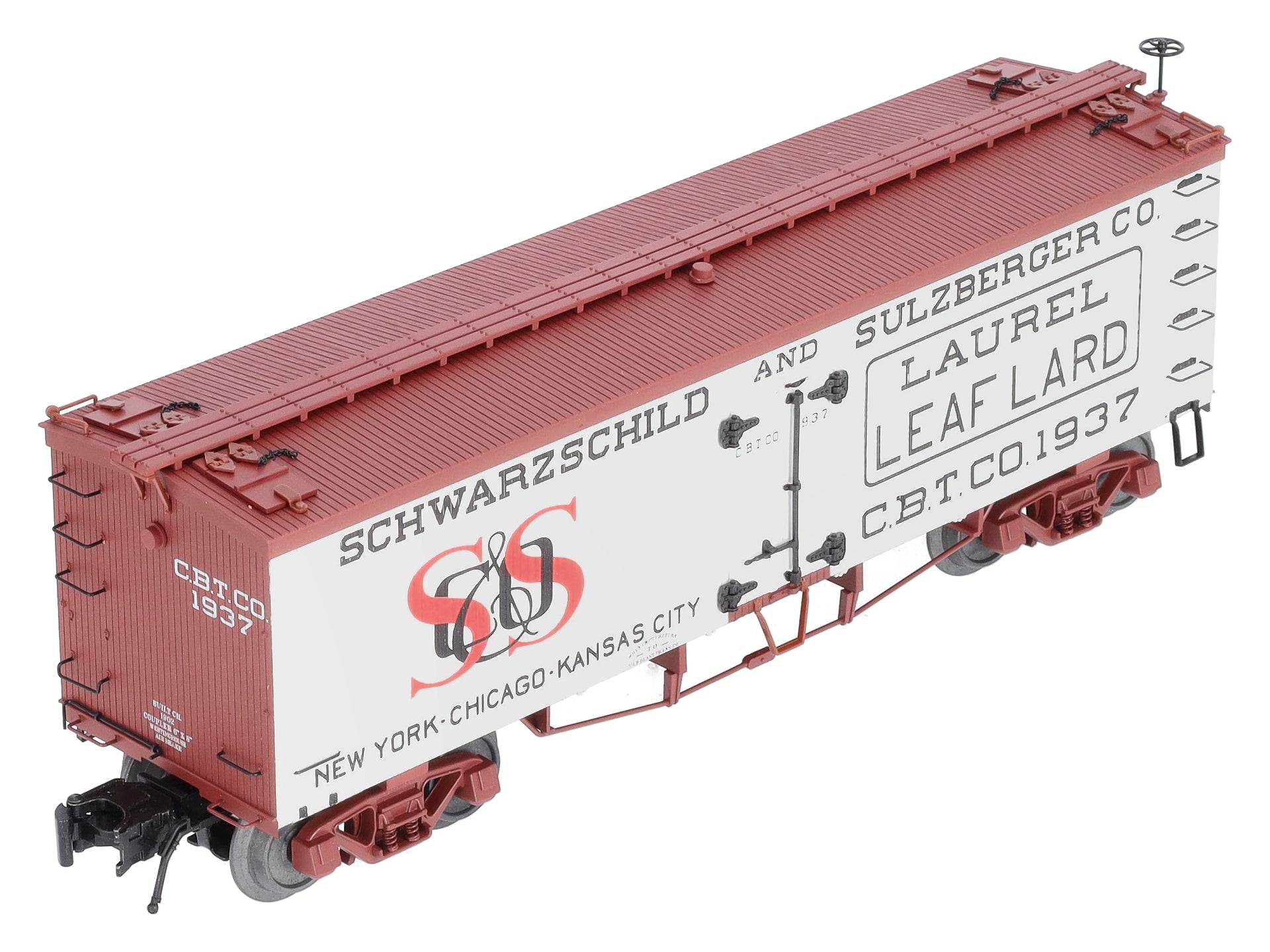 Atlas 3001435 O Schwarzschild & Sulzberger Lard 3-Rail 36' Wood Refrigerator Car