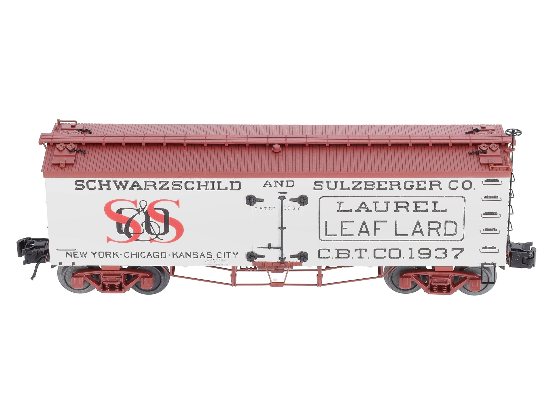 Atlas 3001435 O Schwarzschild & Sulzberger Lard 3-Rail 36' Wood Refrigerator Car