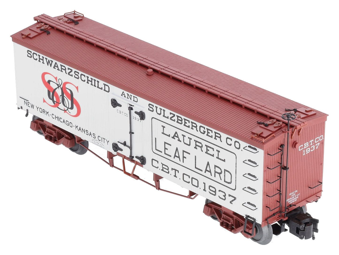 Atlas 3001435 O Schwarzschild & Sulzberger Lard 3-Rail 36' Wood Refrigerator Car