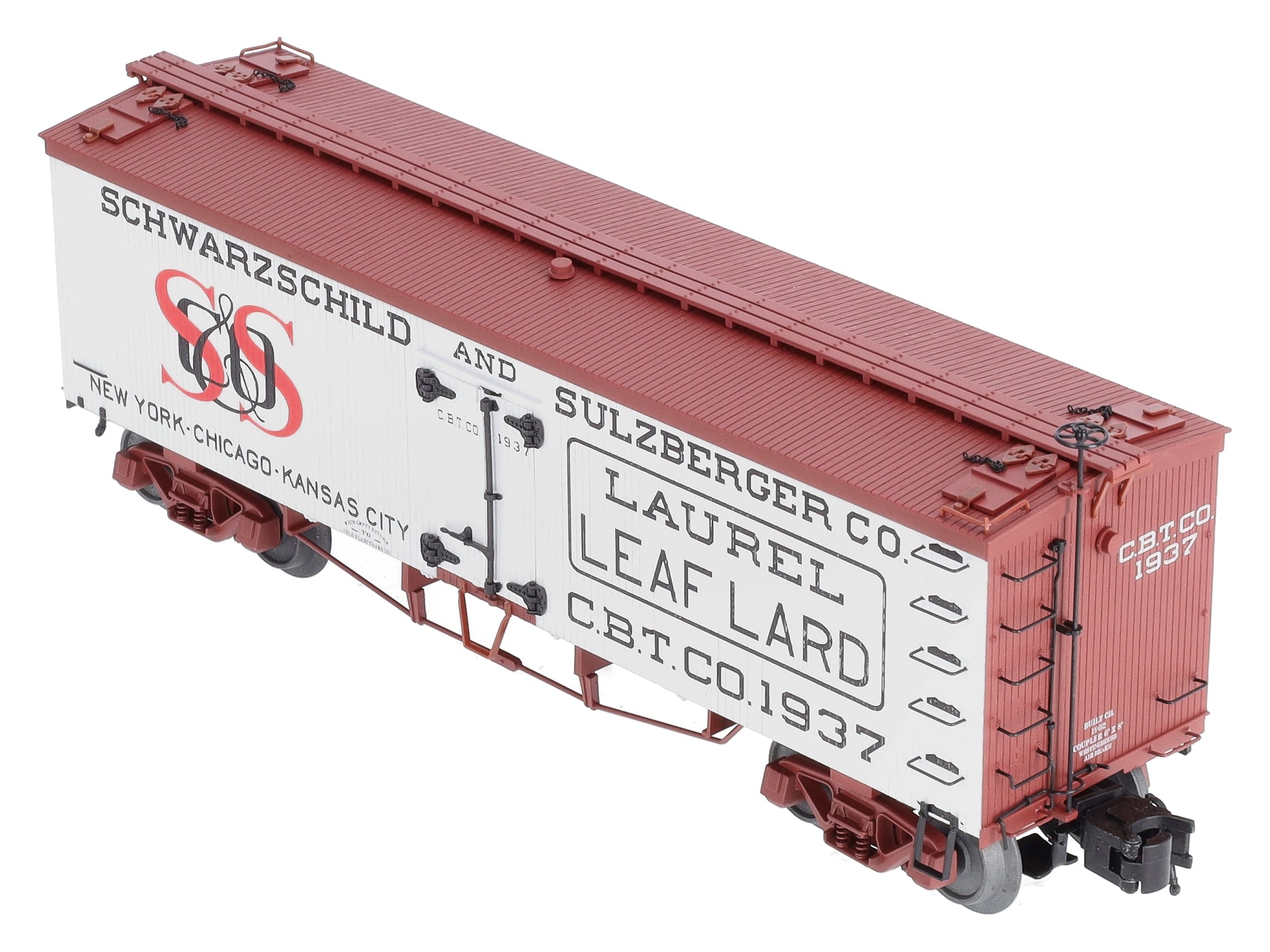 Atlas 3001435 O Schwarzschild & Sulzberger Lard 3-Rail 36' Wood Refrigerator Car