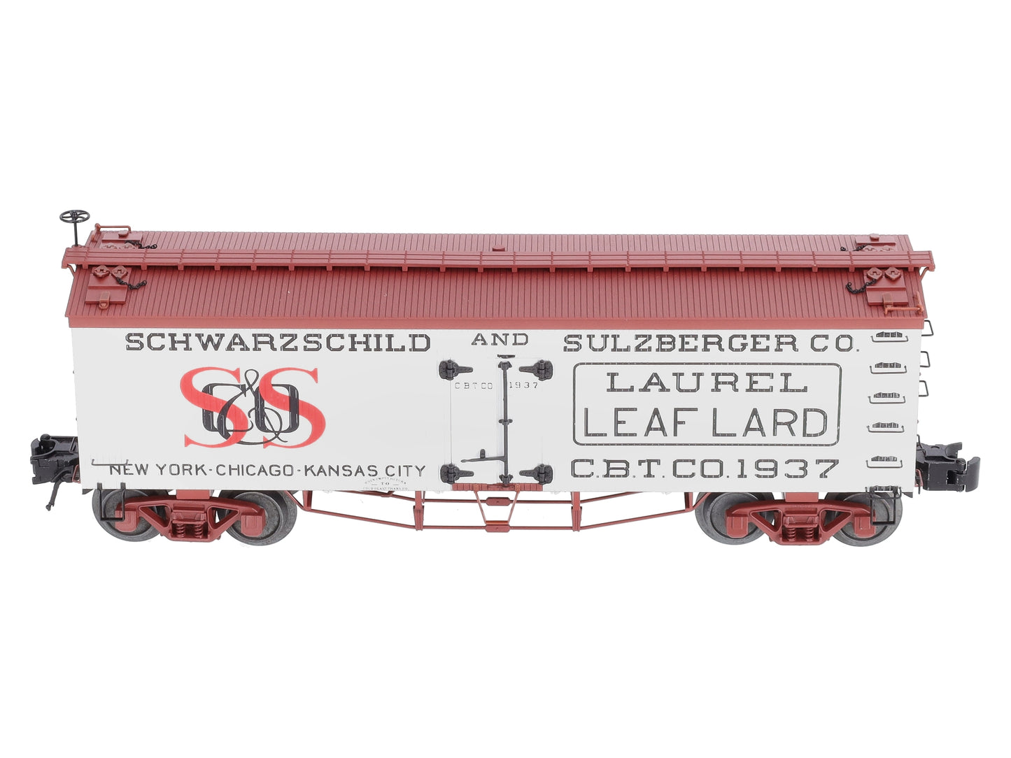 Atlas 3001435 O Schwarzschild & Sulzberger Lard 3-Rail 36' Wood Refrigerator Car