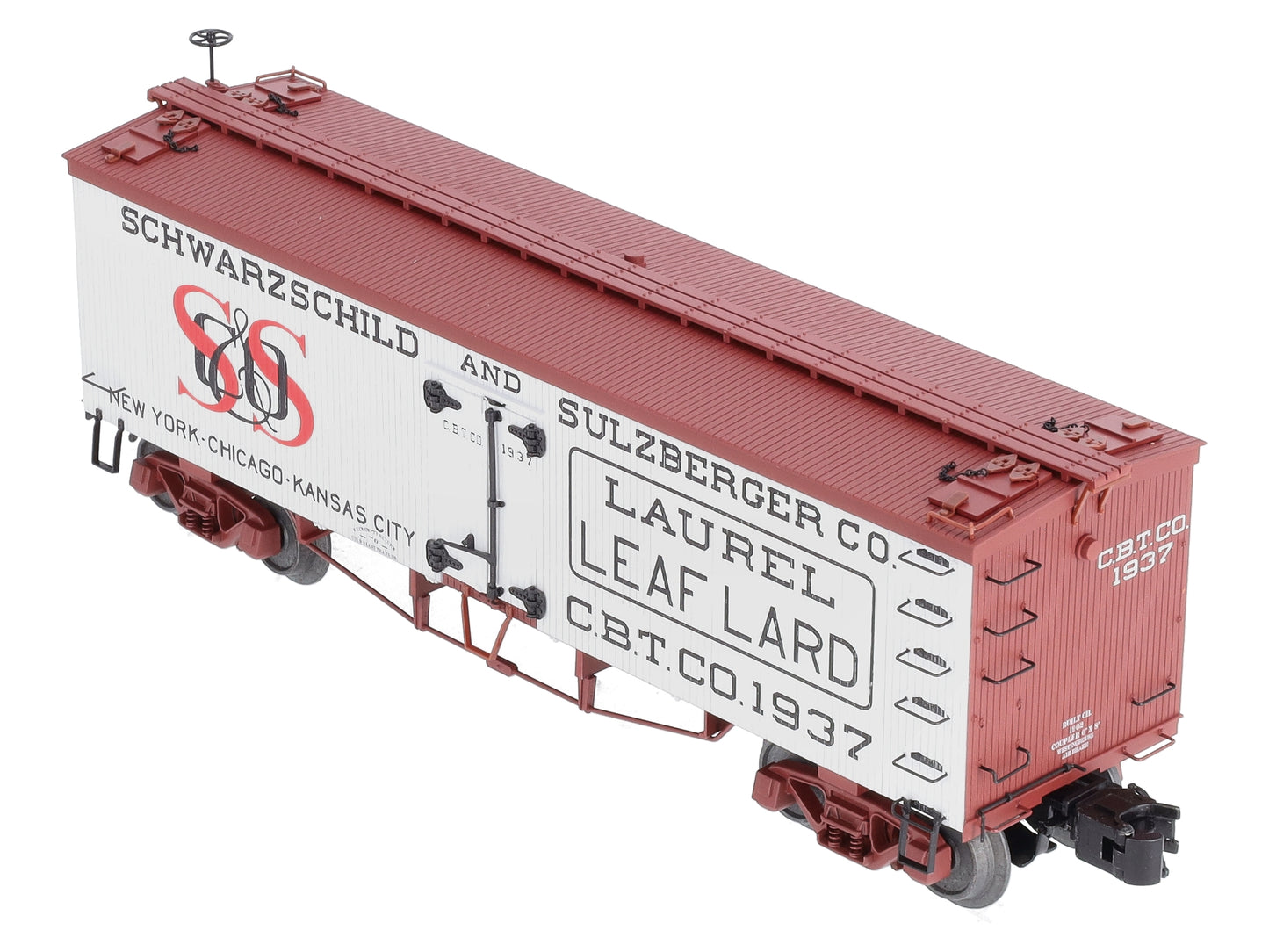 Atlas 3001435 O Schwarzschild & Sulzberger Lard 3-Rail 36' Wood Refrigerator Car