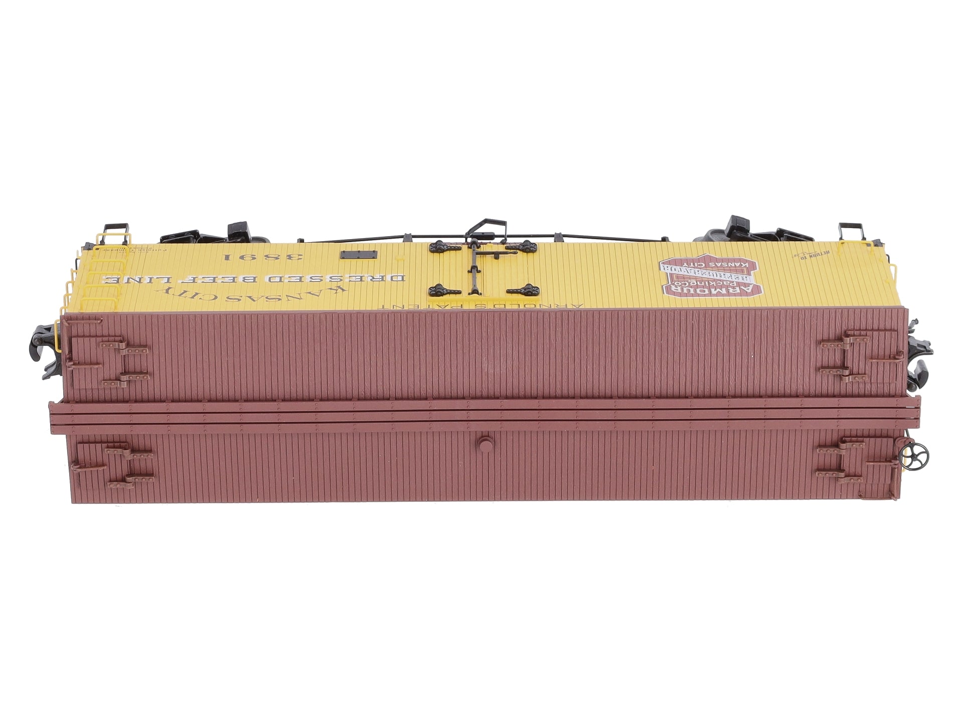 Atlas 3001427S O Gauge KC Armour Packing Co. 36' Wood Reefer Car #3891 (3-Rail) LN/Box