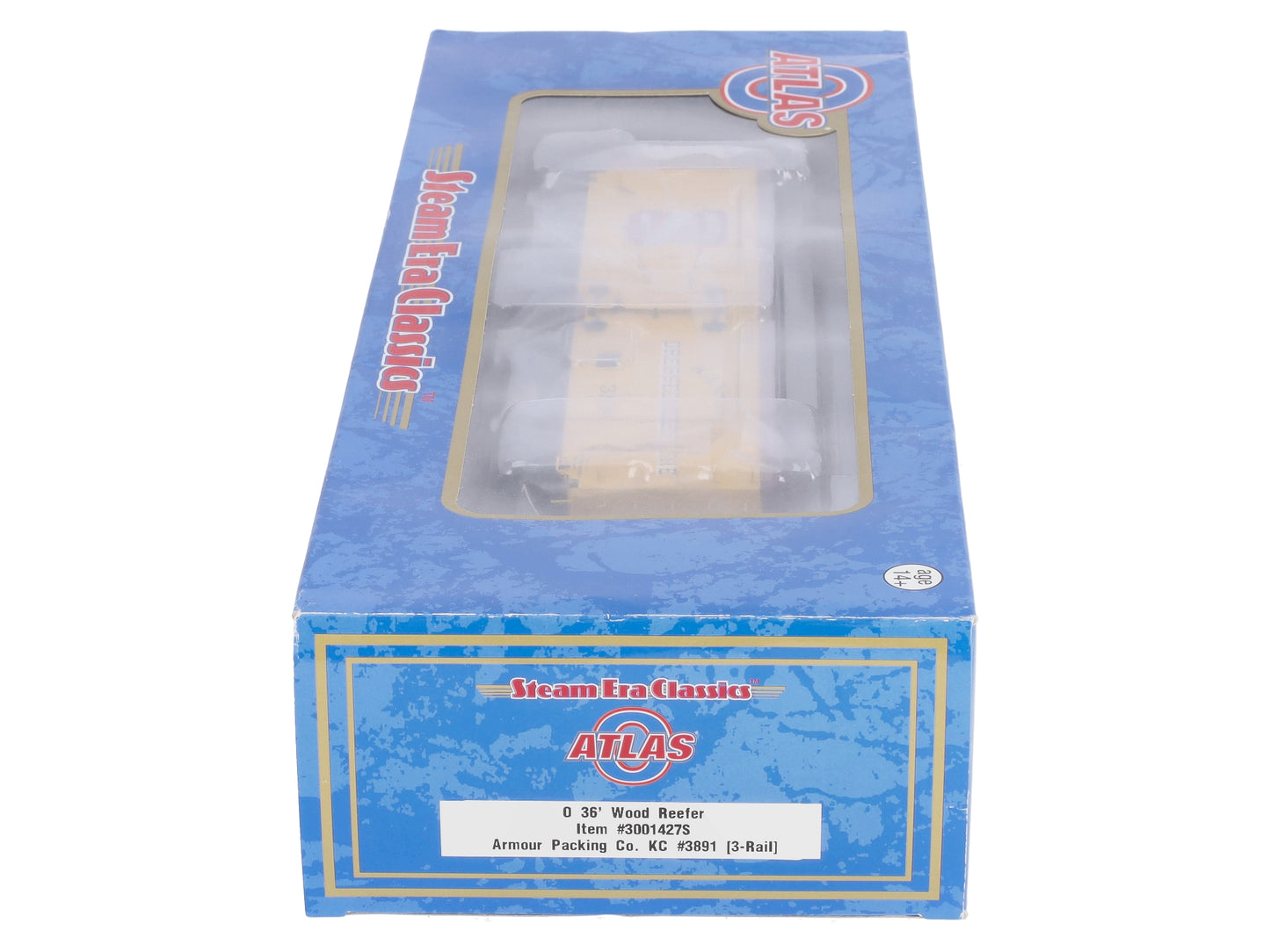 Atlas 3001427S O Gauge KC Armour Packing Co. 36' Wood Reefer Car #3891 (3-Rail) LN/Box