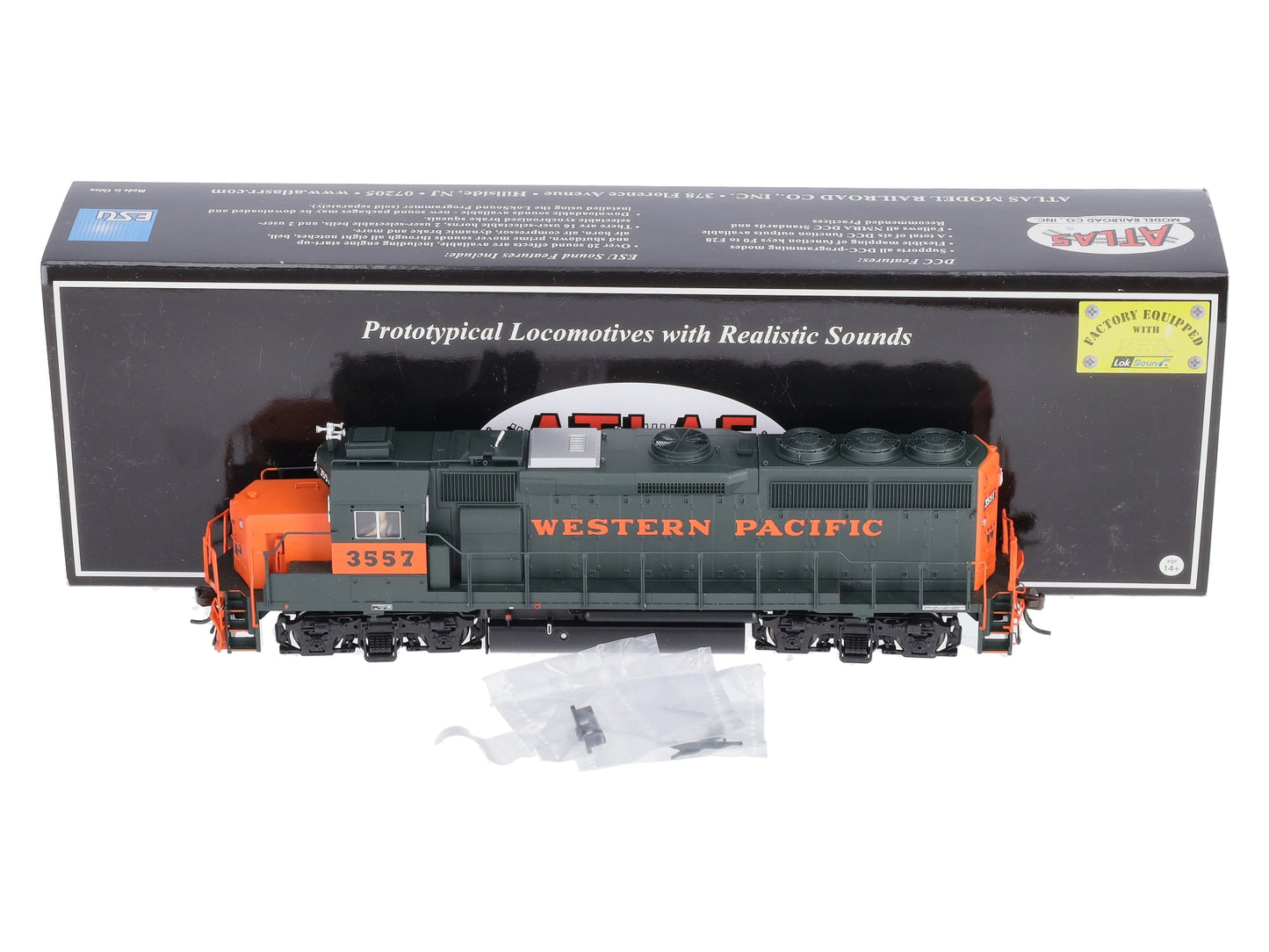 Atlas 10001886 HO Western Pacific GP40-2 with Decoder & Sound #3557
