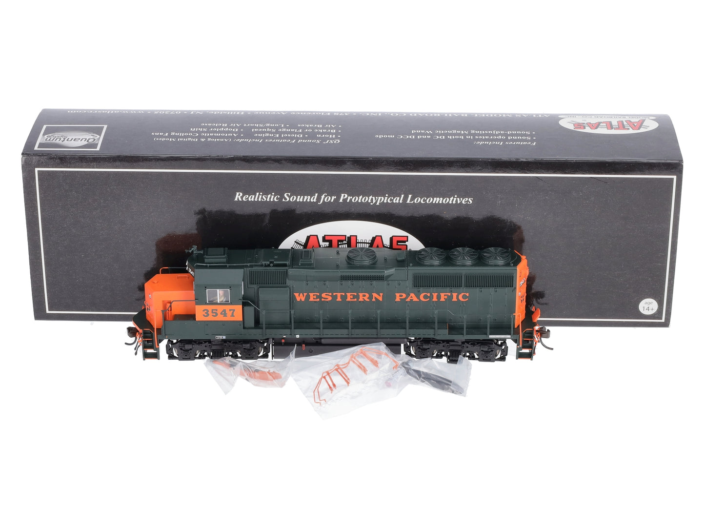 Atlas 10001000 HO Scale Western Pacific GP40-2 Diesel Locomotive #3547 LN/Box