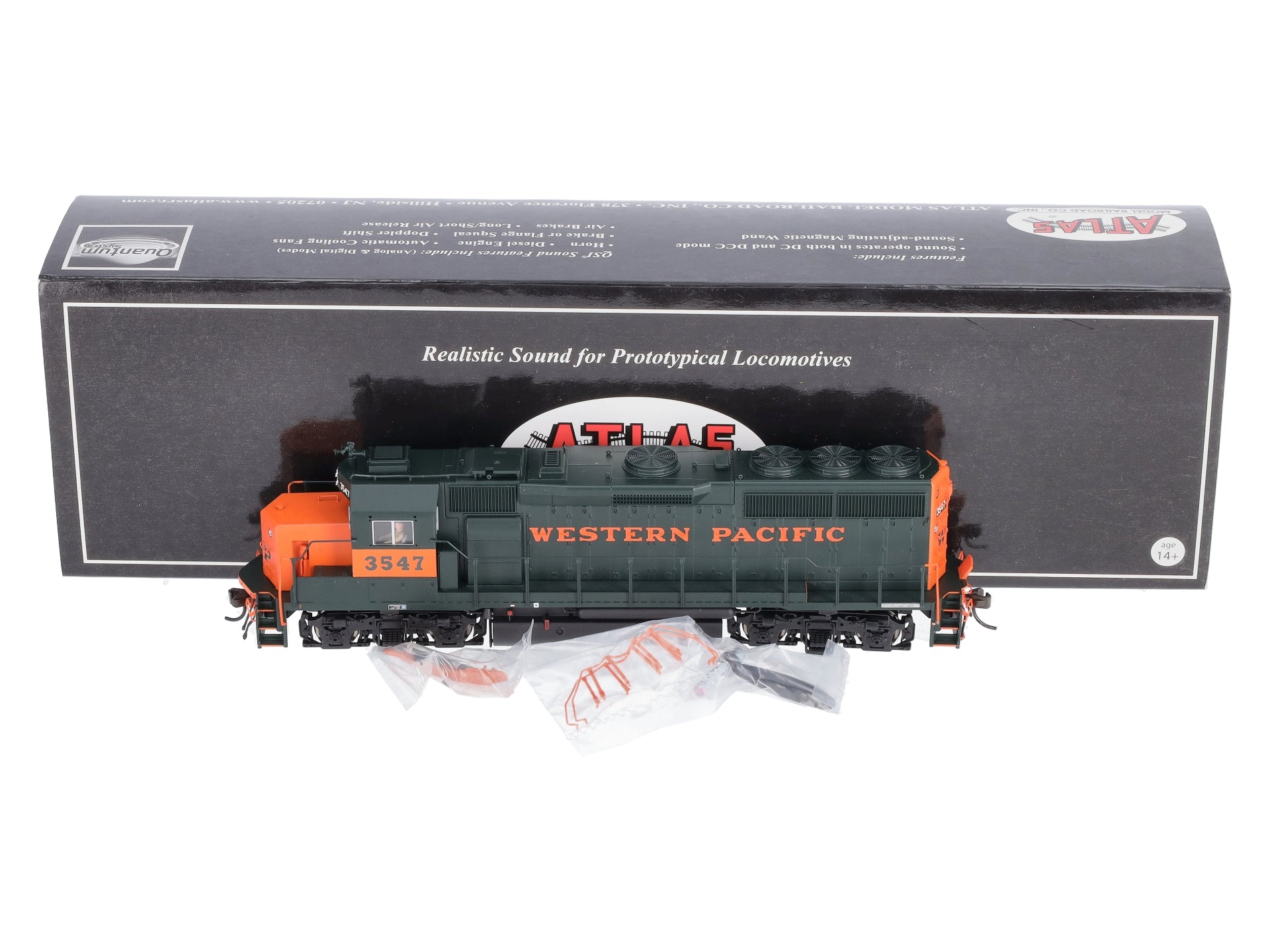 Atlas 10001000 HO Scale Western Pacific GP40-2 Diesel Locomotive #3547 LN/Box