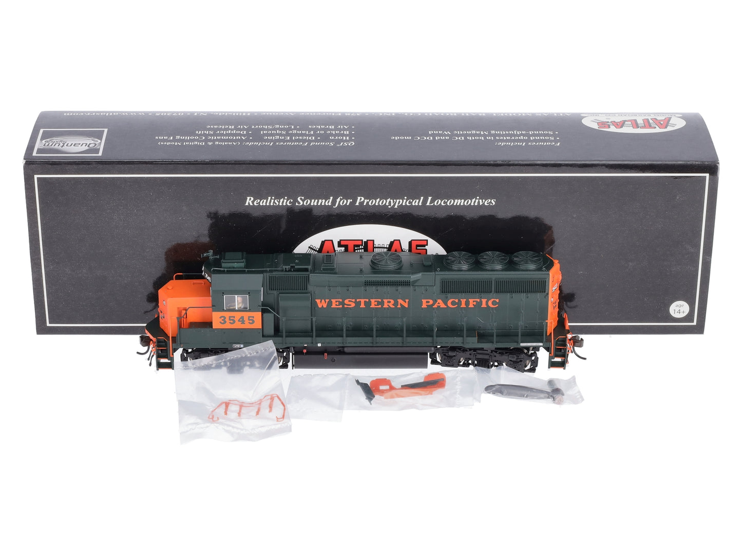 Atlas 10000998 HO Scale Western Pacific GP40-2 Diesel Locomotive #3545