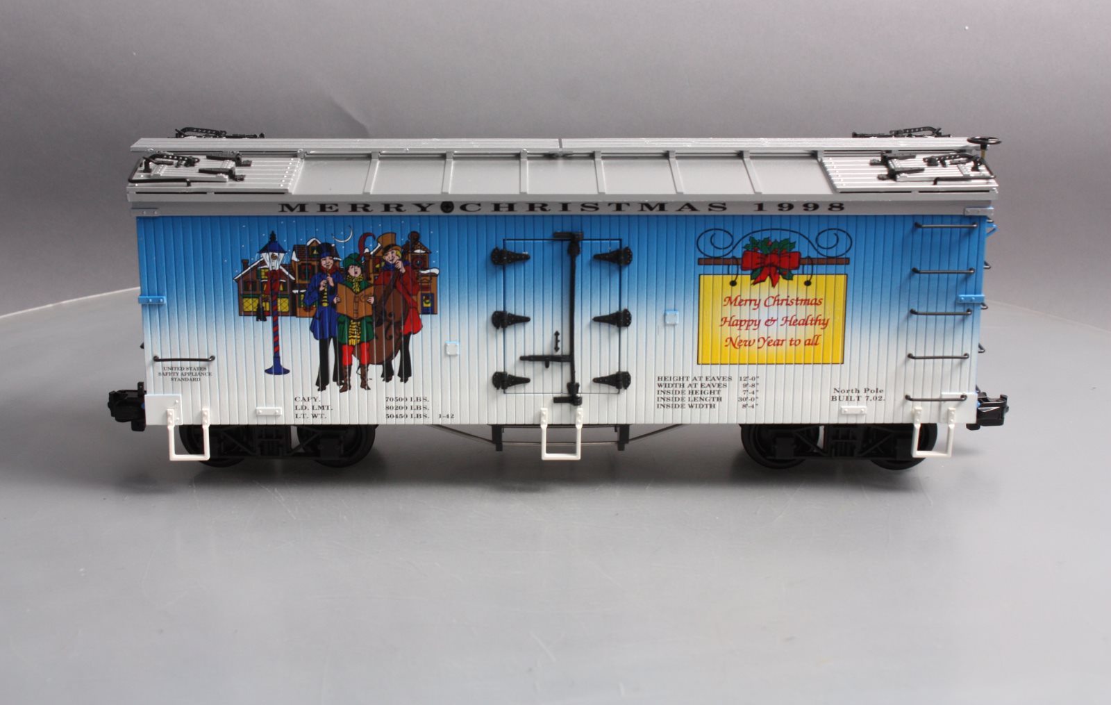 USA Trains R13016 G 1998 Christmas Reefer Car LN/Box