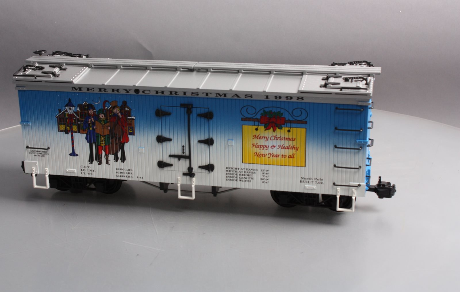 USA Trains R13016 G 1998 Christmas Reefer Car LN/Box