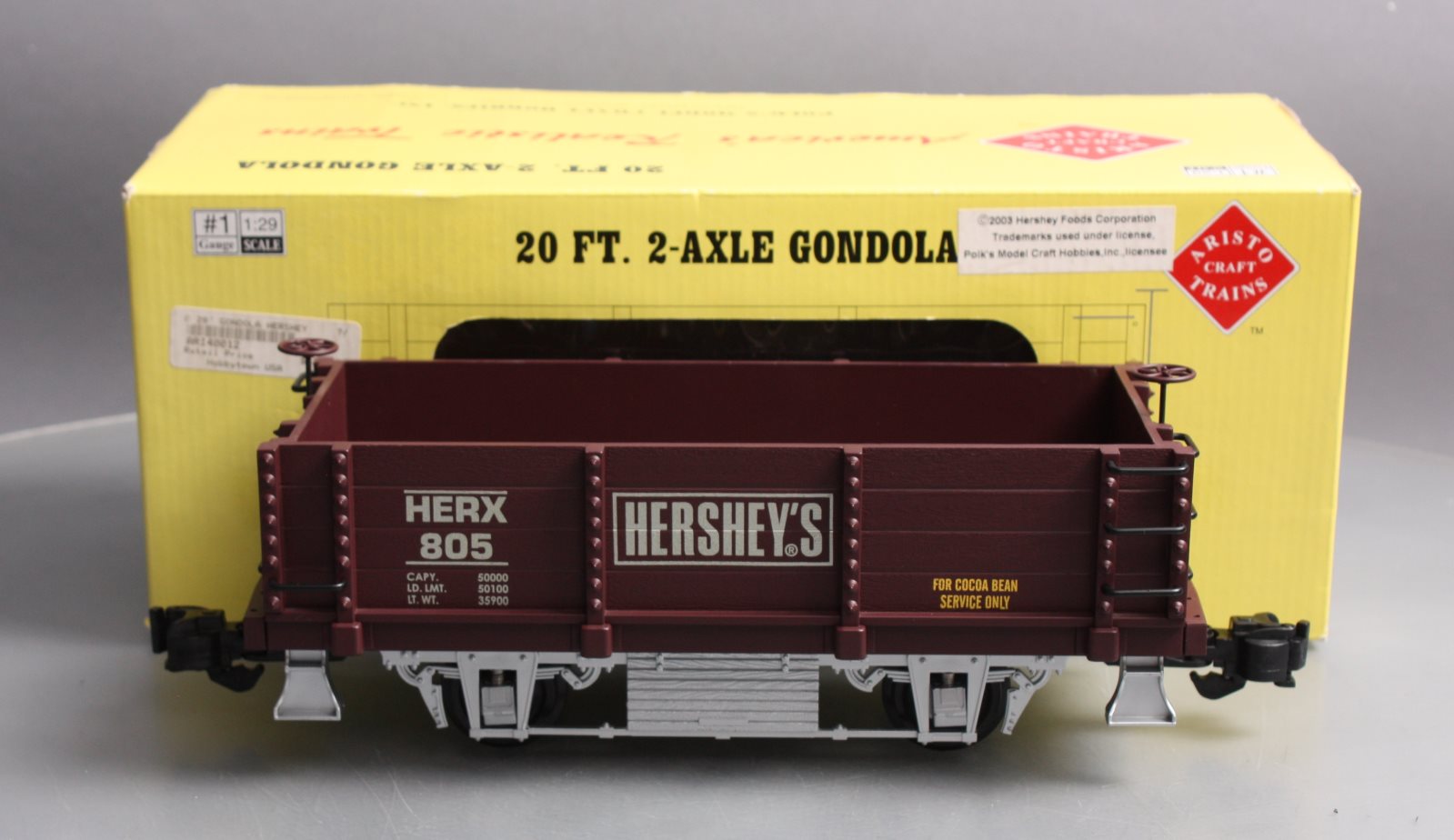 Aristo-Craft 40012 G 20' Hershey Syrup Gondola #805