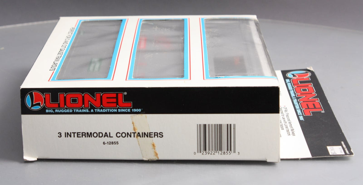 Lionel 6-12855 O Gauge Intermodal Containers (Set of 3) LN/Box