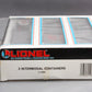 Lionel 6-12855 O Gauge Intermodal Containers (Set of 3) LN/Box